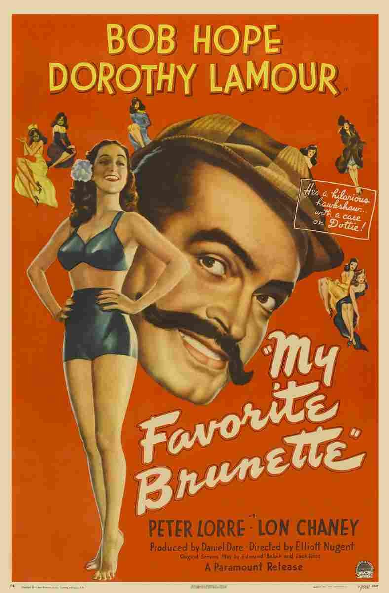 My Favorite Brunette 01  film star poster A4 Photo Print