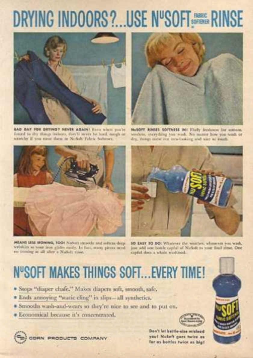N Soft Fabric Vintage Retro Advert Ads A4 Photo Print