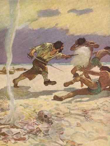 NC Wyeth crusoe12  A4 Photo Print