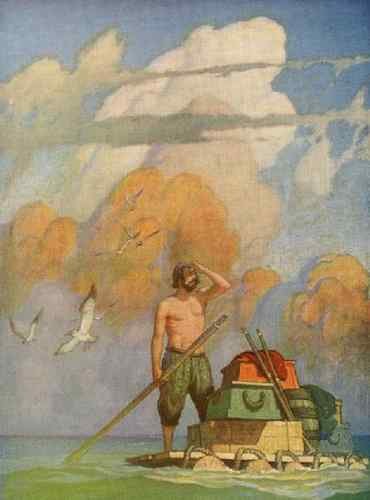 NC Wyeth crusoe2  A4 Photo Print