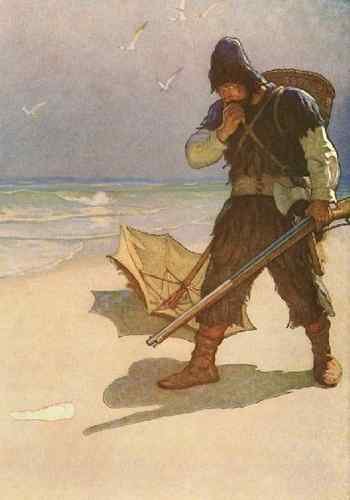 NC Wyeth crusoe8  A4 Photo Print
