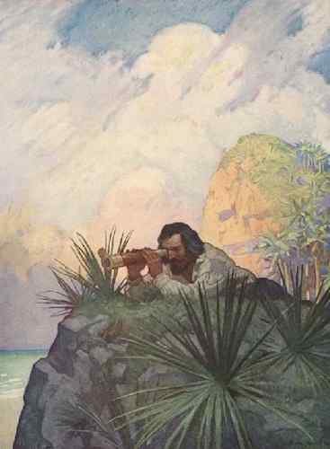 NC Wyeth crusoe9  A4 Photo Print