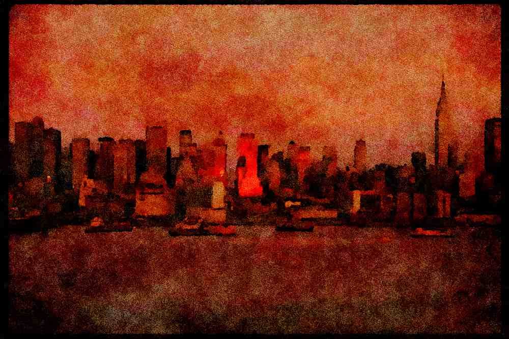 NY New York USA 244020 Manhattan, Midtown A4 Limited Edition Watercolour Print