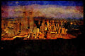 NY New York USA 244053 Manhattan, Downtown Aerial A4 Limited Edition Watercolour Print