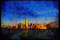 NY New York USA 244062 Manhattan, Downtown A4 Limited Edition Watercolour Print