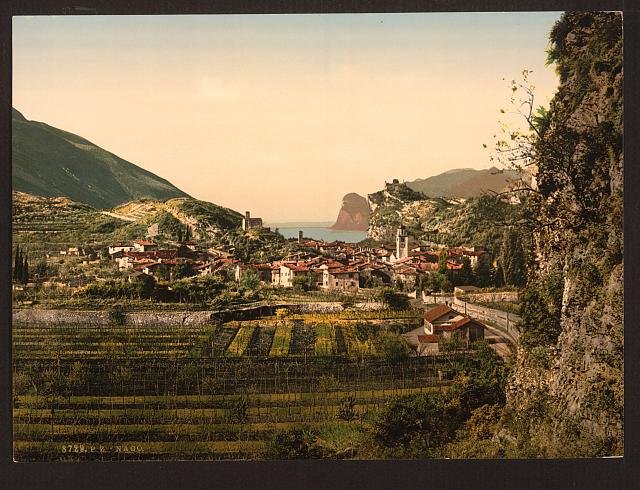 Nago Lake Garda Vintage A4 Photo Print