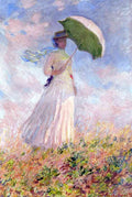 Nainen Ja Paivanvarjo Monet A4 Photo Print