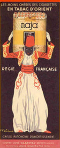 Naja Dancer Cigarette Vintage Retro Advert Ads A4 Photo Print