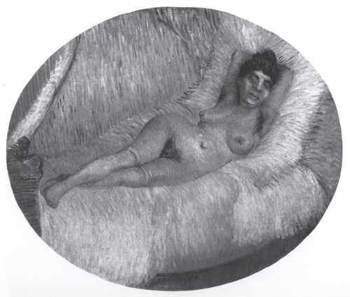Naked Woman In Bed Paris 1887 A4 Photo Print