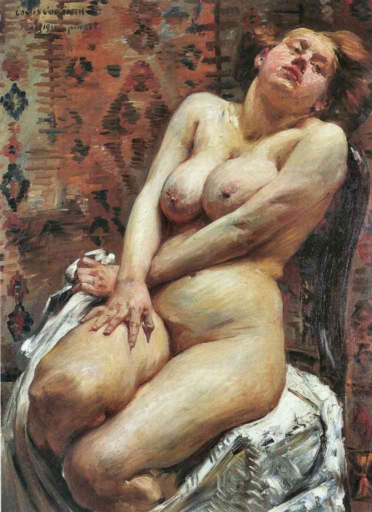 Nana Female Nude Lovis Corinth Impressionism European A4 Photo Print