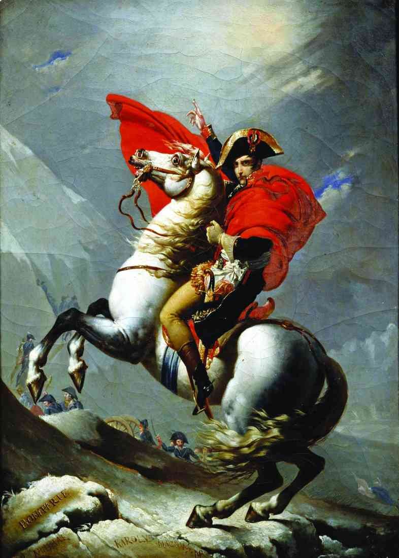 Napoleon crossing the Alps Jacques Louis David version 3 A4 Photo Print