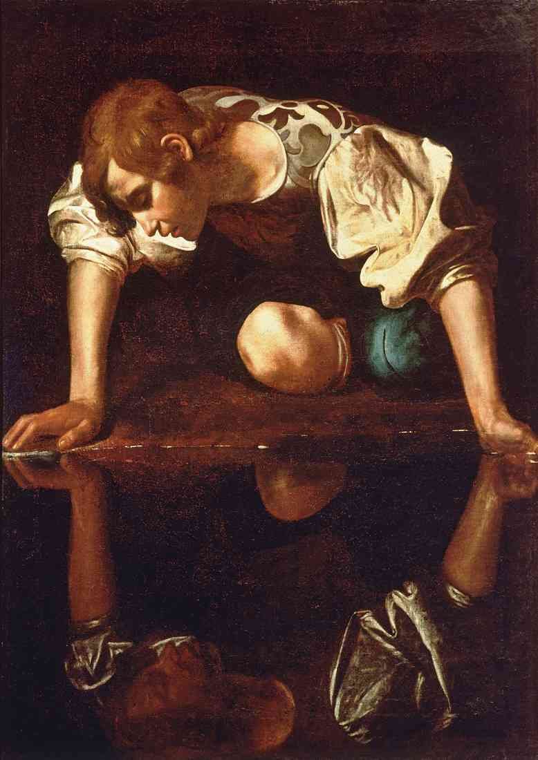 Narcissus Caravaggio 1594 96 A4 Photo Print