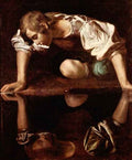 Narcissus by Caravaggio A4 Photo Print