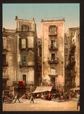 Narrow streets Naples Vintage A4 Photo Print