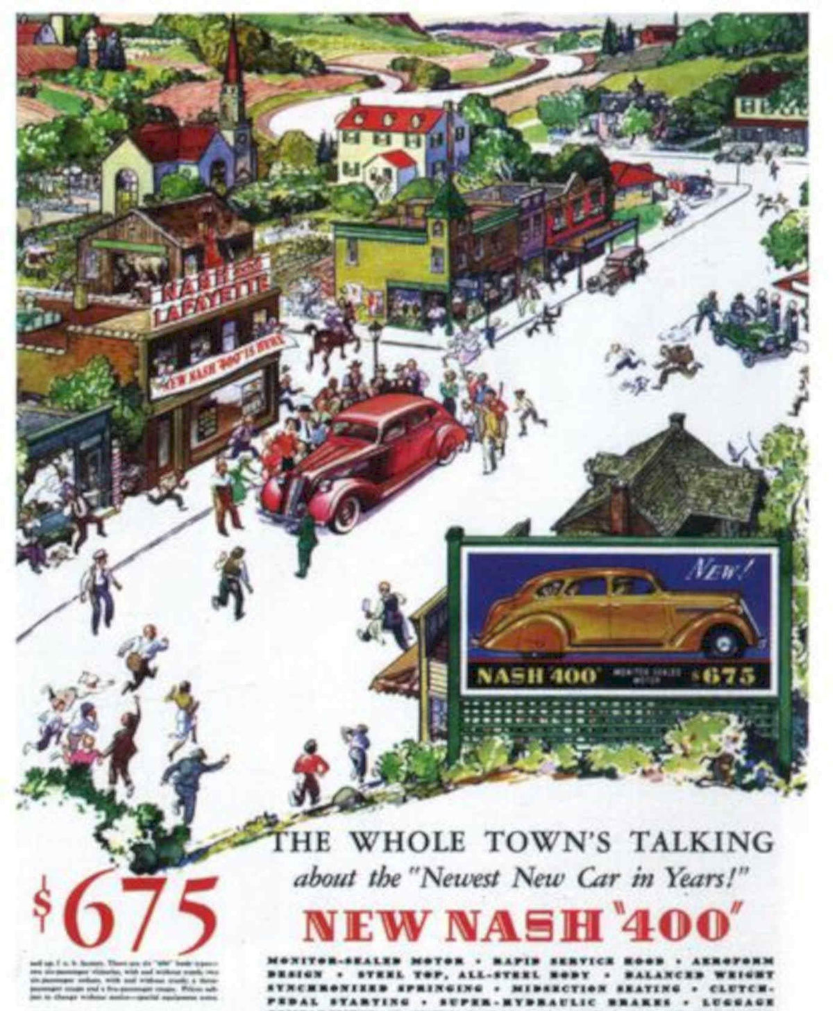 Nash 400 Town Vintage Retro Advert Poster A4 Photo Print