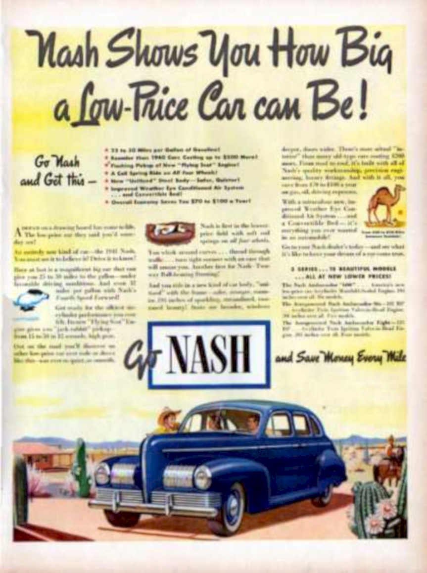 Nash Desert Car Vintage Retro Advert Ads A4 Photo Print