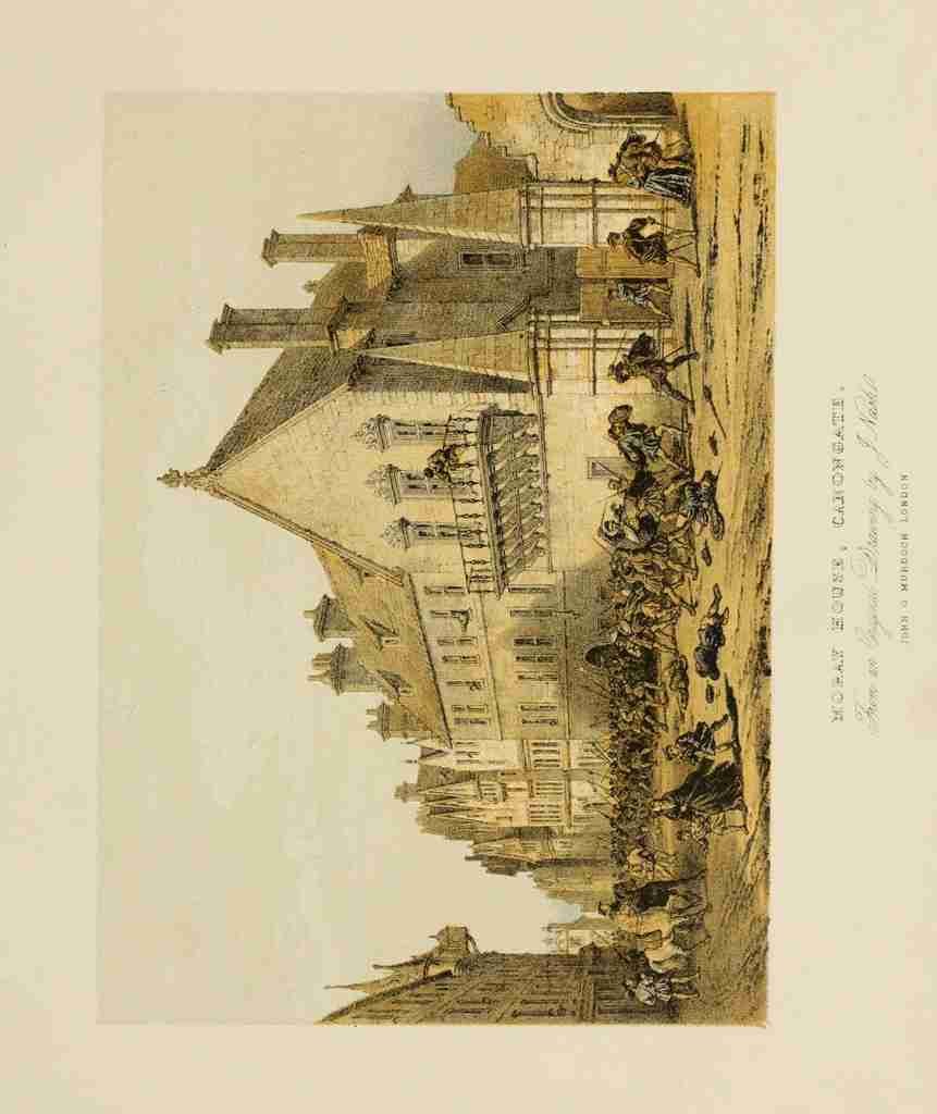 Nash J Scotland 1840 Moray House Canongate A4 Photo Print