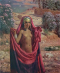 Nasreddine Dinet baigneuse au clair de la lune etienne dinet Art A4 Photo Print