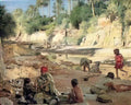 Nasreddine Dinet petites laveuses dans l oued Art A4 Photo Print