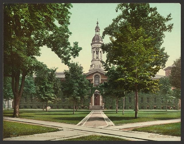 Nassau Hall Princeton University Vintage A4 Photo Print