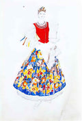 Natalia Goncharova costume design for bride Art A4 Photo Print
