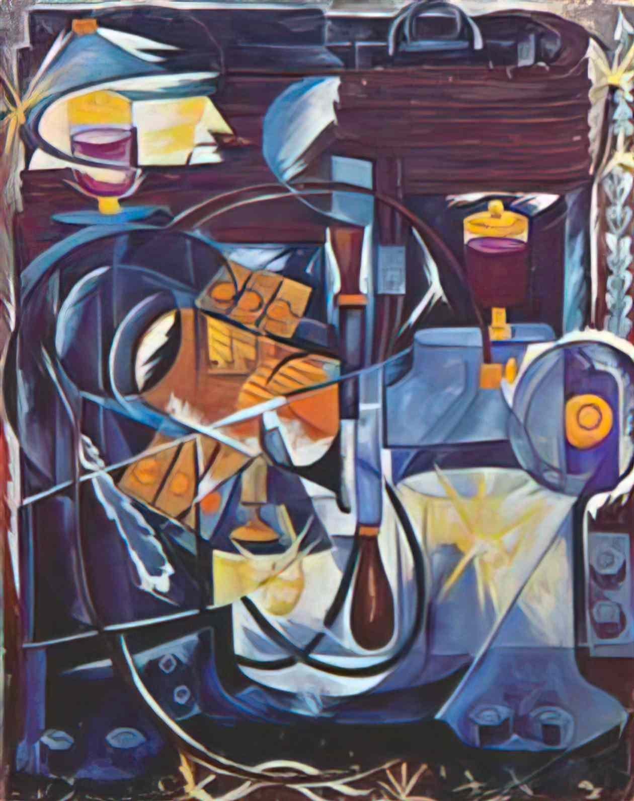 Natalia Goncharova dynamo machine Art A4 Photo Print