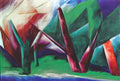 Natalia Goncharova forest red green 1914 Art A4 Photo Print