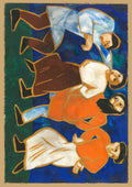 Natalia Goncharova peasants dancing A4 Photo Print