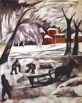 Natalia Goncharova the ice cutters Art A4 Photo Print