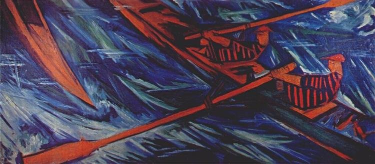 Natalia Goncharova the rowers A4 Photo Print