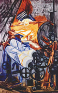 Natalia Goncharova the weaver loom woman 1913 Art A4 Photo Print