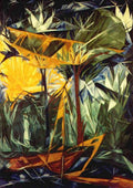 Natalia Goncharova yellow and green forest A4 Photo Print