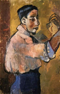 Natalia Goncharova young man with a goatee Art A4 Photo Print