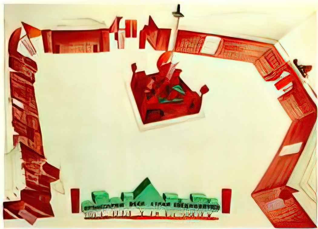 Nathan Altman uritzky square general view design sketch for the Art A4 Photo Print