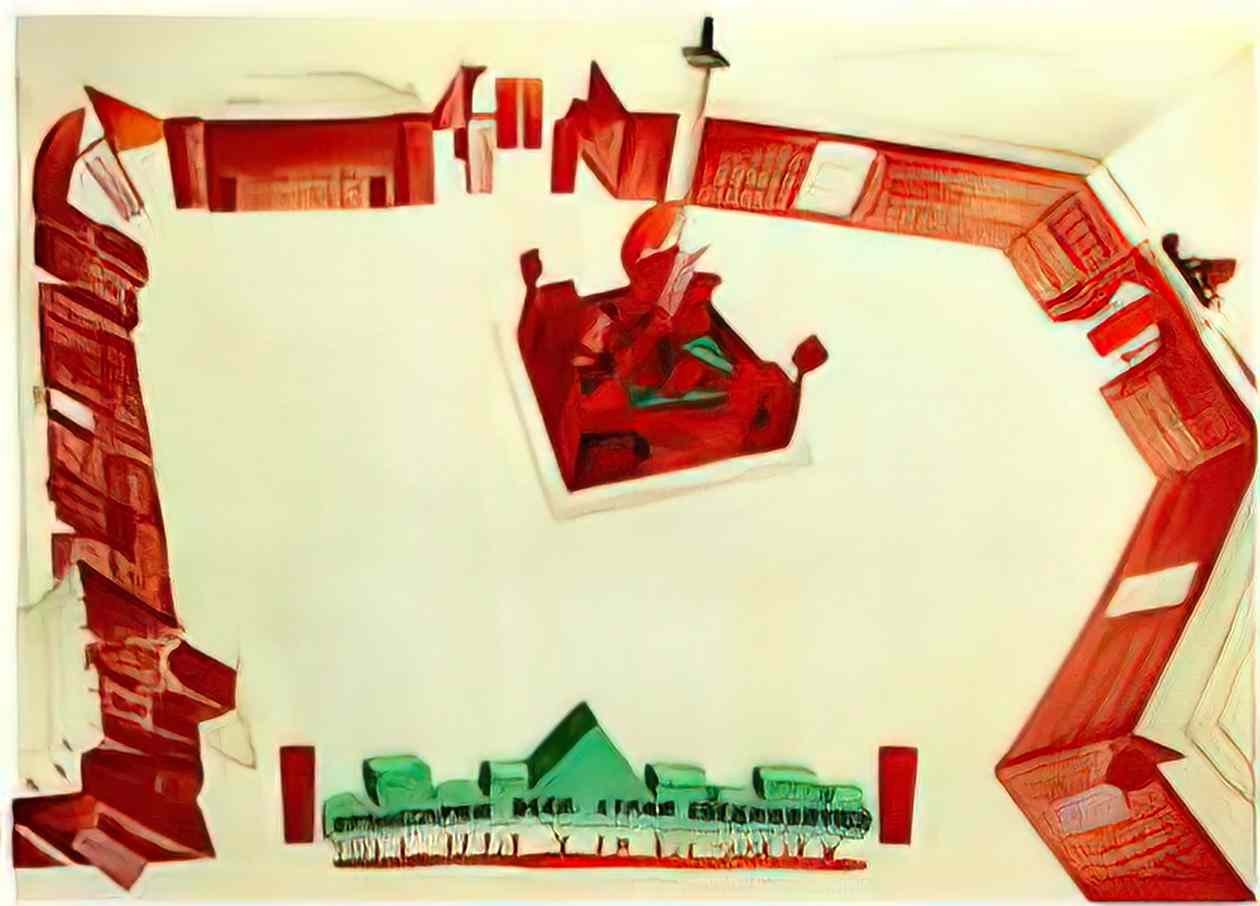 Nathan Altman uritzky square general view design sketch for the celeb Art A4 Photo Print