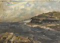 Nathaniel Hone the Younger rocks and shore Art A4 Photo Print