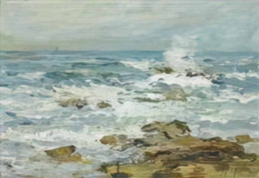 Nathaniel Hone the Younger rocks and surf Art A4 Photo Print