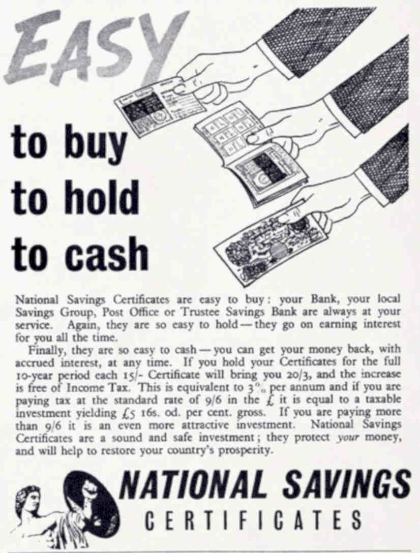 National Savings Certificates Vintage Retro Advert Poster A4 Photo Print