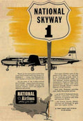 National Skyway Dc4 Vintage Retro Advert Ads A4 Photo Print