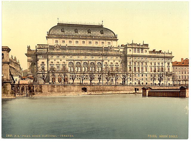 National Theatre Prague Bohemia Vintage A4 Photo Print