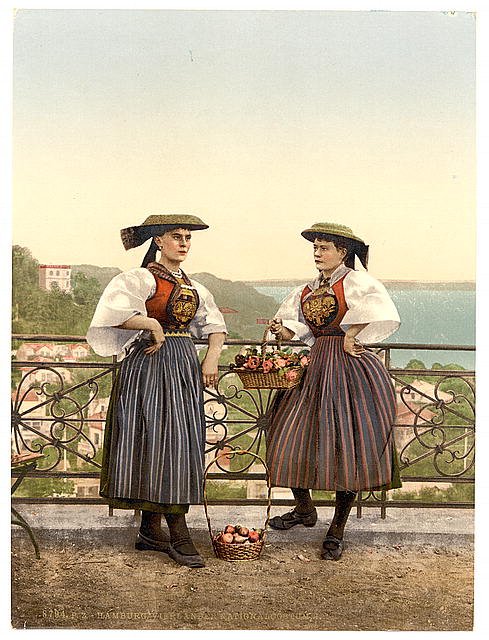 National Vierlander costume Hamburg Vintage A4 Photo Print
