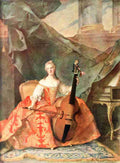 Nattier JM 1685 1766 33 1912 Mme Henriette with Cello A4 Photo Print