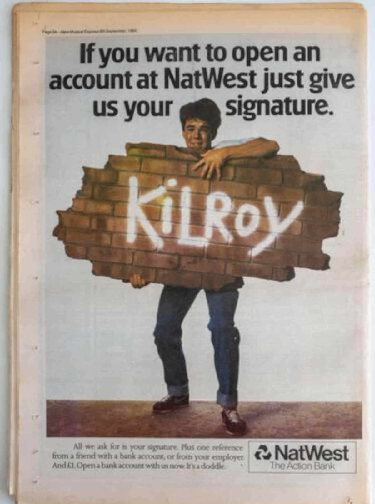 Natwest Kilroy Bank Vintage Retro Advert Poster A4 Photo Print