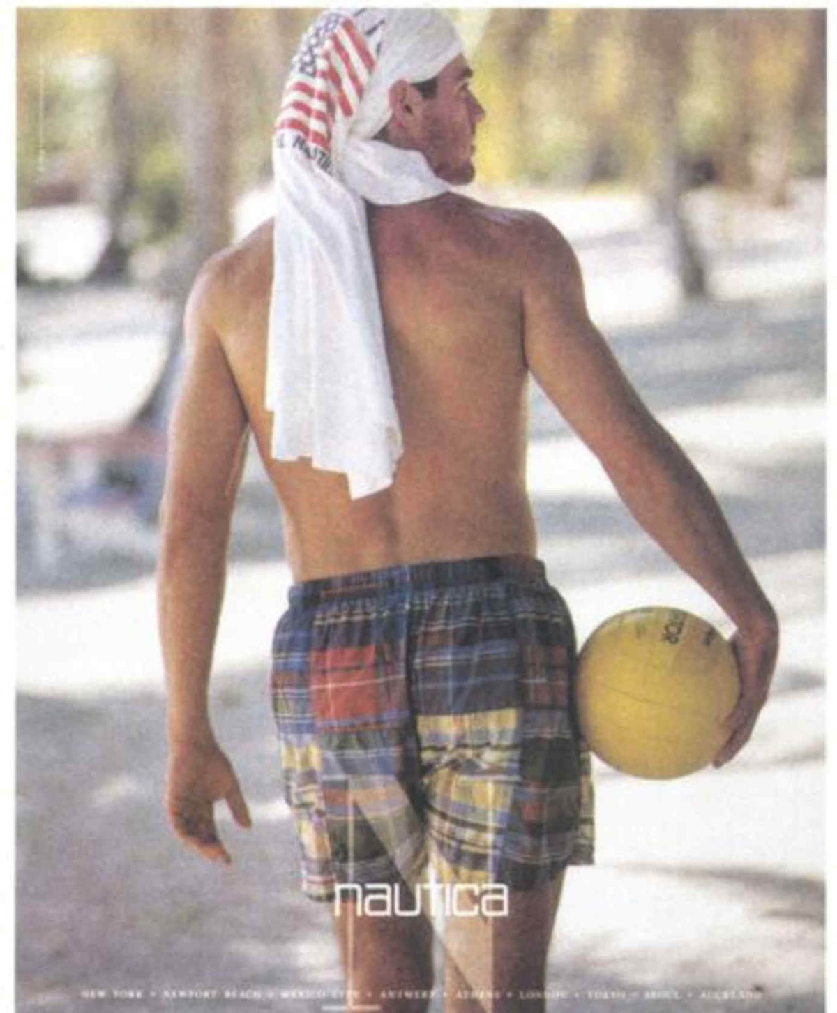 Nautica Beach Man Vintage Retro Advert Poster A4 Photo Print