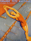 Nautical Swimmer Dive Vintage Retro Advert Ads A4 Photo Print