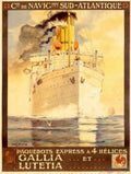 Navigation Atlantic Liners Vintage Retro Advert Ads A4 Photo Print