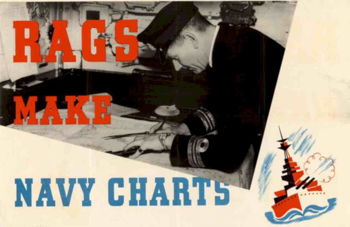 Navy Charts Rag Vintage Retro Advert Poster A4 Photo Print