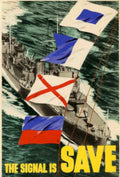 Navy Destroyer Rescue Vintage Retro Advert Poster A4 Photo Print