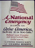 Navy Flag Map 1 Vintage Retro Advert Poster A4 Photo Print