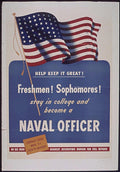 Navy Flag Recruitment Vintage Retro Advert Ads A4 Photo Print